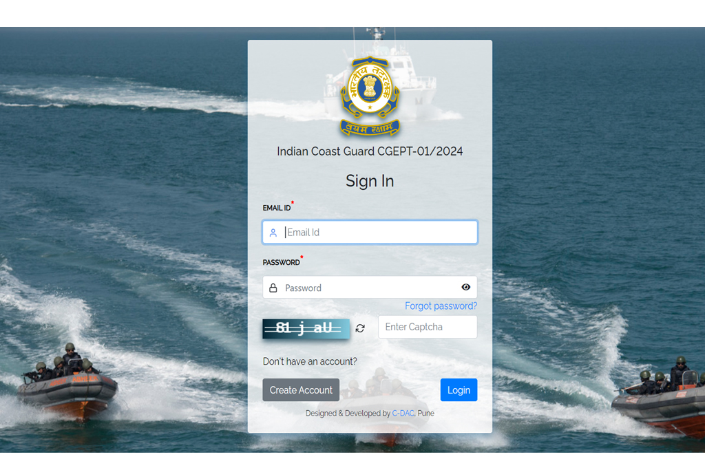 Coast Guard ICG Navik GD DB Yantrik Online Form 2023 / Indian Coast Guard ICG Navik
