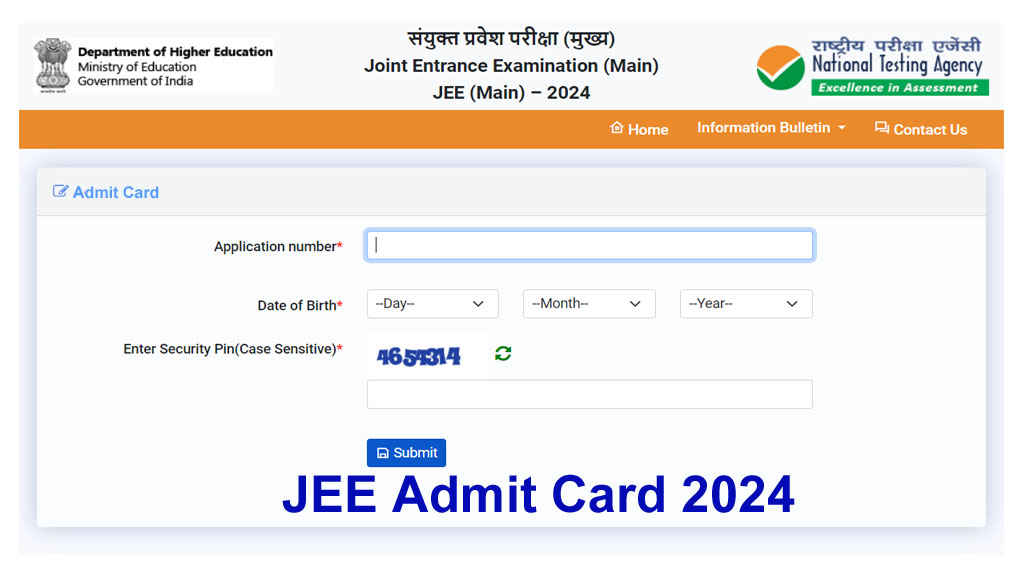 JEE Main Admit Card 2024 Session 1 