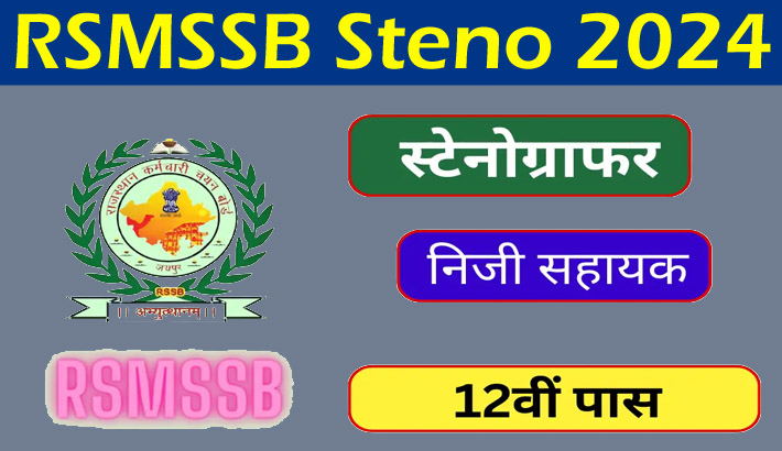 RSMSSB Steno & PA Recruitment 2024