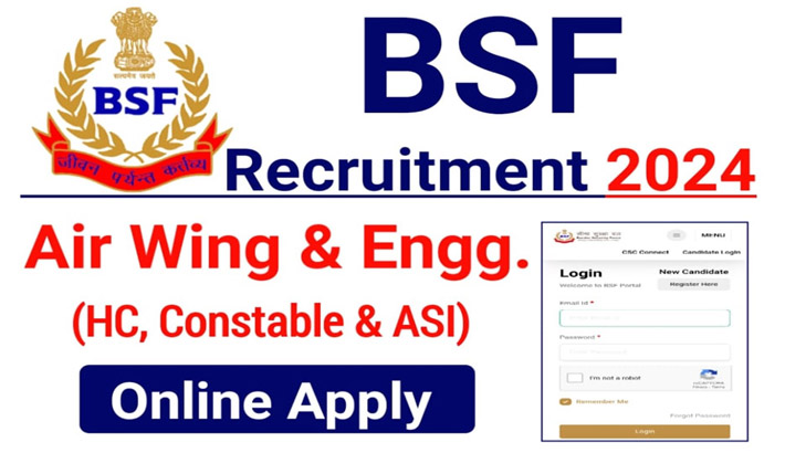 BSF Air Wing And Engineering Recruitment 2024